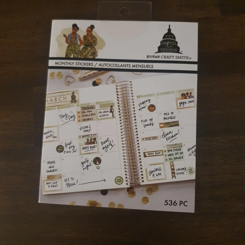 Capitol Chic Designs Craft Smith Planner Bundle Journals Stickers Washi Tape NEW